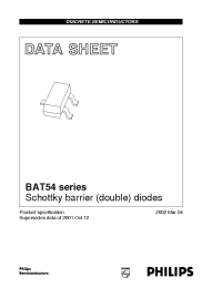 Datasheet BAT54 manufacturer Philips